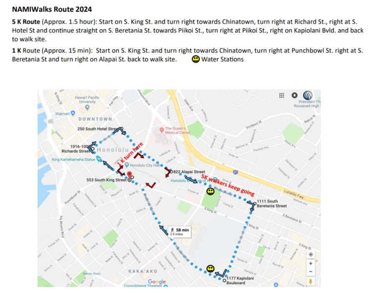 NAMIWalks Route Map 2024